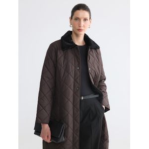 LC Waikiki Fur Collar Quilted Women's Puffer Coat
