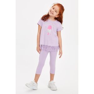 Defacto Girl Capri Length Leggings - Lilac