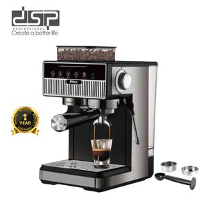 Dsp Espresso Coffee Machine with Built-in Grinder 20 Bar Touch Screen 1350W 1.7L Water Tank 20 Grind Settings Hot & Cold Espresso Milk Frother 1 Year Warranty Model KA3125