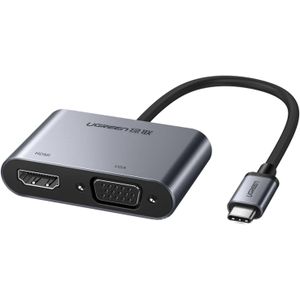 Ugreen 4K 30Hz USB-C to HDMI, VGA, USB 3.0 Adapter Converter with Type-C Port Power Delivery PD Protocol for Laptops, Monitors, Projectors - Space Grey