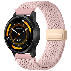 سوار ساعة ذكية، متوافق مع Redmi Watch 5 Active/5 Lite/Samsung Galaxy Watch 3 45mm/Watch 46mm/Gear S3/Huawei watch GT6 GT5 46MM/GT2E/GT6 Pro/GT 5 Pro/Amazfit GTR 4, Braided Nylon Strap، من نايلون، قفل مغناطيسي، تصميم جيد التهوية - وردي فاتح