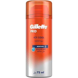 Gillette مكمل لصحة الرجل Pro Icy Cool Menthol Shave Gel Cooling Men Shaving - 75 مل