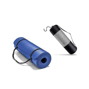 سجادة يوغا فاخرة بسمك 10 مم مع حزام مرفق - مثالية لتمارين الفاصل الزمني عالية الكثافة، وتمارين البيلاتس، واليوغا، وتدريبات اللياقة البدنية المنزلية