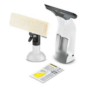 Karcher WV 1 Plus Electric Window Vaccum – 250 mm Suction Width - 25 min Run Time -  100 ml Waste Tank Streak-Free Cleaning -Perfect for Showers Glass, Mirrors, Glass, and Countertops - 1.633-608.0