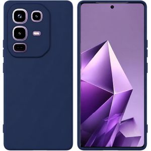  Liquid Silicone Case Compatible with Infinix Note 50S, Full Camera Protection with Soft Microfiber Lining, Durable Shockproof and Scratch Resistant Cover (Navy)