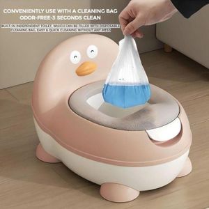 بوتي أطفال تعليمية على شكل بطة مع درج للتنظيف ومقابض أمان