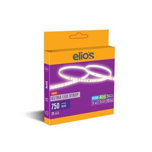 Elios شريط ليد إليوس ألترا جهد منخفض بطول 5 متر بإضاءة بيضاء محايدة (5 وات، 70 ليد/متر، 750 لومن، 4000 كلفن)