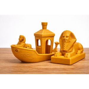 عرض خاص 25% خصم علي ميدالية مركب فرعوني مع تمثال ابوالهول - لونهم بيج -  بتصميم ثلاثي الأبعاد – لمسة تاريخية مميزة