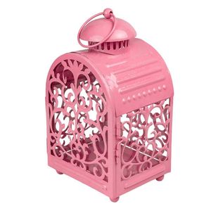 Verforge Big Metal Ramadan Lantern with Lamp - Pink - DIC-B