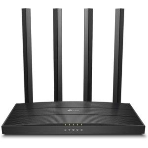 TP-Link راوتر واي فاي شبكي AC1200 ارتشر C6 من  جيجابت بالكامل كابل كونيكتور867 ميجابت في الثانية 5 جيجاهرتز+300 هوائي 2.4 جيجاهرتز أسود نطاق مزدوج ثنائي النطاق
