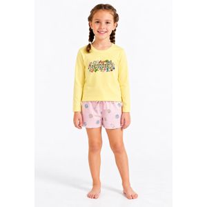 Andora Cotton Girls Yellow Slip On T-Shirt