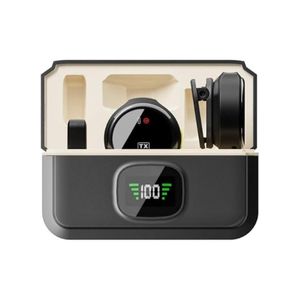 PD - Wireless Lavalier Microphone - Clip-On  - Type-C -  1 Receiver Type-C - Converter Lightning - for Broadcasting - Black