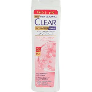Clear شامبو من كلير لجميع أنواع الشعر، يجعل الشعر أنعم 5 مرات وخالٍ من القشرة 100%، معزز بالبروتين ومنعم للشعر، عبوة واحدة سعة 360 مليلتر