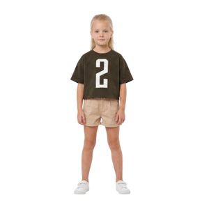 Forever 21 Girls' Cropped Graphic Number T-Shirt, Short Sleeve