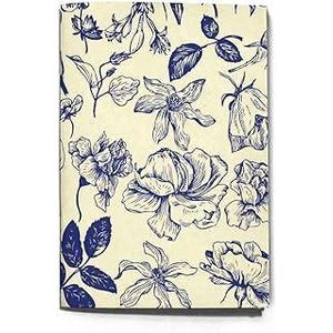THE INKJECTION A5156L, A5 Notebook flowers sketch, blue design