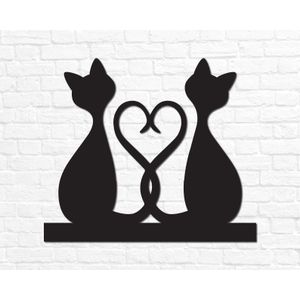 علامة قلب القطة المحبة