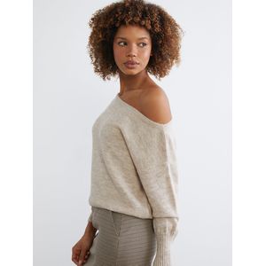 LC Waikiki Slash Neck Oversize Women's Knitwear Sweater