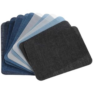 12 Pcs Iron-on Mending Fabric 4.92 x 11 Inch Iron on Clothes Patches for  Mending Fix Pants Pockets Holes Knees Elbow 