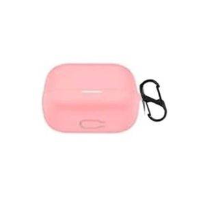 Silicone Protective Case Compatible with Anker Soundcore K20i Portable Earphones with Keychain (Pink)
