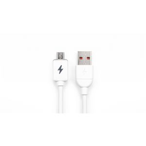 Dadu DC-187 Micro USB Cable white – 18W Fast Charging – 3A High-Speed Data Transfer – LED Light – 1M Anti-Tangle Design