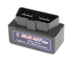 Obd جهاز فحص وتشخيص أسطال السيارة بالبلوتوث D6Mini V2.1 ELM327  - أداة قراءة وقراءة لمبة المحرك لأجهزة الأندرويد والكمبيوتر - أسود
