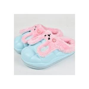 شبشب كروكس مبطن بالفرو للأطفال والفتيات للدفء في الشتاء