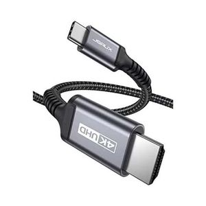 JSAUX كابل USB-C إلى HDMI Male بطول 3 متر – أسود ورمادي
