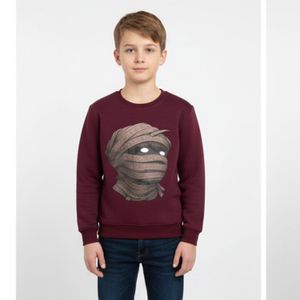 Caesar هودي أولادي ميلتون شتوي مزود بطباعات علي الصدر