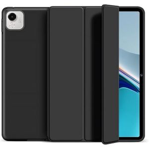 Cover Compatible with Honor Pad X9a, Flip Leather + Soft Silicone Case, Texture Similar to Leather Case - Black