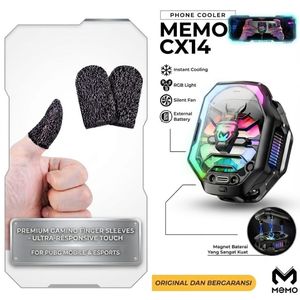 MEMO CX14 10W Wireless Magnetic Phone Cooler – 2000mAh Battery, RGB Lighting + PUBG Finger Sleeves