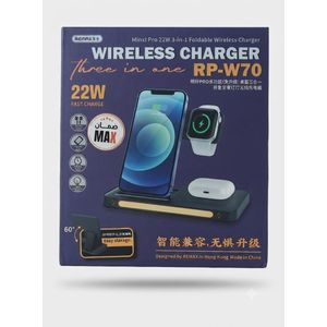 Remax RP-W70 Minxl Pro 22W 3-in-1 Foldable Wireless Charger Stand