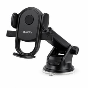 Bavin PS-23 Car Phone Holder, One-Key Lock Mobile Mount, 360° Rotation, Strong Suction Cup, Dashboard & Windshield Phone Stand for iPhone, Samsung, Huawei, Xiaomi