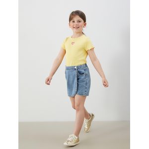LC Waikiki Elastic Waist Girl Jean Short Skirt