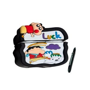 جراب سيليكون ناعم مقاوم للصدمات، جراب جديد ثلاثي الأبعاد بتصميم كرتوني لطيف ومرح مع سلسلة مفاتيح لسماعات AirPods Pro 2