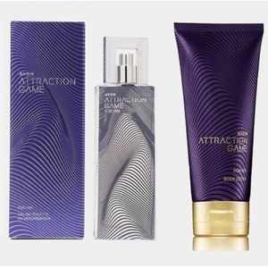 Avon مجموعة الهدايا "أتراكشن جيم" (أو دي تواليت 75 مل + لوشن الجسم 150 مل) للرجال