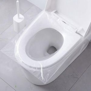  أكياس مقعد المرحاض للاستعمال مرة واحدة – 50 قطعة مقاوم للماء ومانع للانزلاق – مغلف فرديًا للسفر والحمامات العامة – مناسب للأطفال والكبار