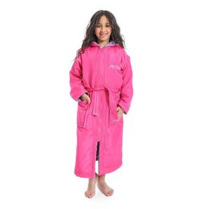 Activ روب حمام بناتي مزخرف بسحاب من أكتيف - فوشيا