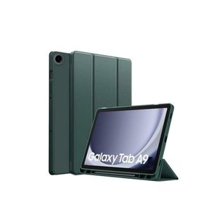 جراب TPU ناعم متوافق مع جهاز سامسونج تاب A9 مقاس 8.7 بوصة، 5 في 1، زوايا عرض متعددة، حامل قلم، خاصية التشغيل/الإيقاف التلقائي، لون أخضر
