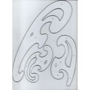 Made In China S&A French Curve 3 Piece Transparent S&A 