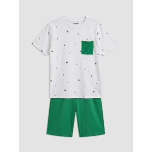 LC Waikiki Crew Neck Short Sleeve Boy Shortie Pyjama Set