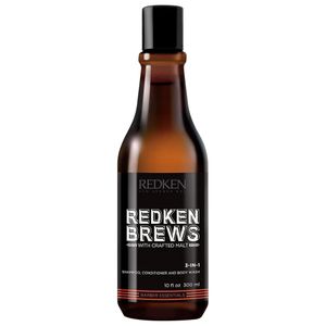 Redken شامبو وبلسم وغسول للجسم 3 في 1 من بريوز، لون بني - للرجال
