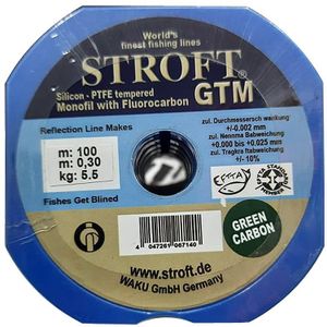STROFT Fishing Line Invisible STROFT80% fluorocarbon  made in Germany 100 meter Size 30 Green Carbon