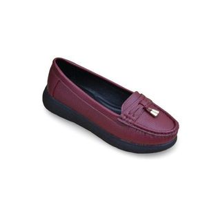 Leather Slip On Flat Shoes