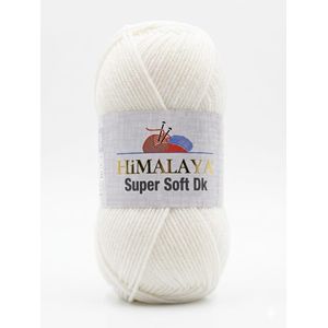 Himalaya super soft dk crochet and knitting yarn color white 