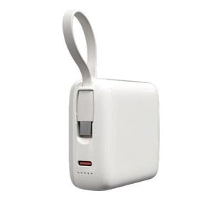 WOPOW Sugar Cube Series SQ57 10000mAh Portable Power Bank with Built-in Cable, Dual-Port Output, 22.5W Fast Charging, Compact Mini Size Like Tissue, Lightweight Travel Battery, 70% Charge in 30 Minutes, High-Quality Design