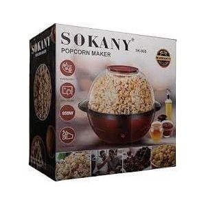 Sokany ماكينة تحضير الفشار بقدرة 850 واط وسعة 3.6 لتر من سوكاني