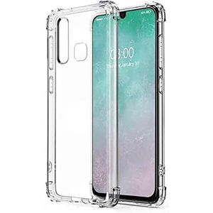 جراب حماية سيليكون مصنوع من البولي يوريثين المقاوم للحرارة مضاد للصدمات مع واقي كاميرا لموبايل انفينيكس سمارت 4 X653 دلع موبايلك - شفاف 