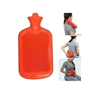 2.5-liter rubber water bottle Keeps water hot for extended periods Treats cramps, limb and bone pain, back and abdominal pain, and headaches