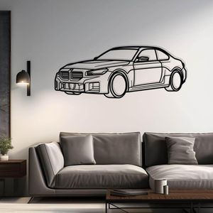 Giftaty Sports Vehicle Silhouette Wall Art – Automotive Decor for Garage, Man Cave, Office & Home – Wall art, office, home, room creative decor, framed posters (M2 Diagonal, XS)