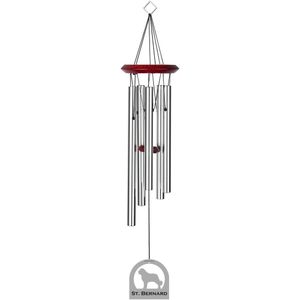 E4609 Wind Chimes, Saint Bernard - Silver, 48.25 cm